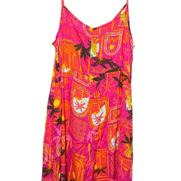 Old Navy Tropical Print Tie Strap Wide Leg Jumpsuit - Picture 7 of 9